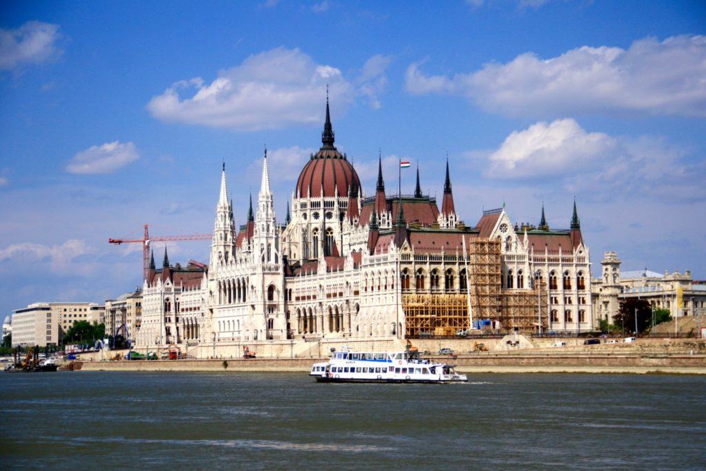 The Hungarian Parliament in Budapest.
